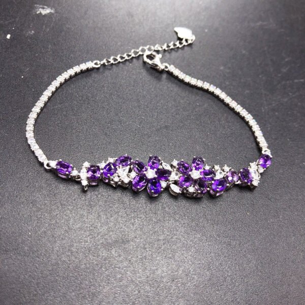 wsxc1700320807353_4 Natural amethyst bracelet, main stone 3 * 4mm1118280144