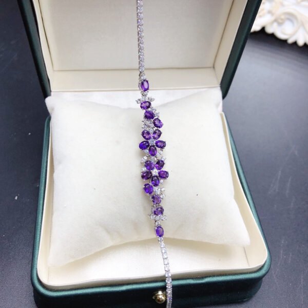 wsxc1700320807353_5 Natural amethyst bracelet, main stone 3 * 4mm1118280144
