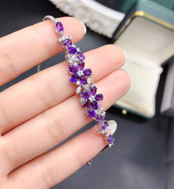 wsxc1700320807353_6 Natural amethyst bracelet, main stone 3 * 4mm1118280144