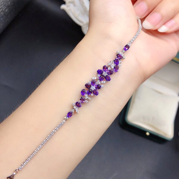 wsxc1700320807353_7 Natural amethyst bracelet, main stone 3 * 4mm1118280144