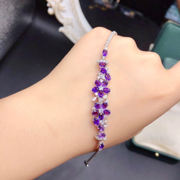 wsxc1700320807353_8 Natural amethyst bracelet, main stone 3 * 4mm1118280144