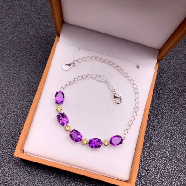 wsxc1700320949930_5 Natural Brazilian amethyst bracelet, main stone 6 * 8 1118180233