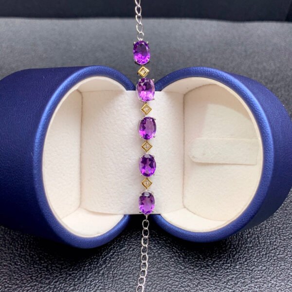 wsxc1700320949930_6 Natural Brazilian amethyst bracelet, main stone 6 * 8 1118180233
