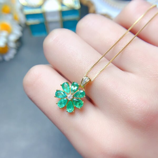 wsxc1700321222447_1 Premium Natural Columbia Emerald Pendant, Main Stone Size 3 * 5mm1118425199